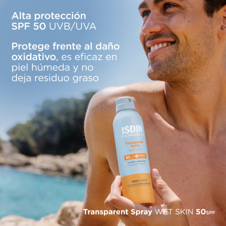 FOTOPROTECTOR TRANSPARENTE SPRAY WET SKIN SPF50