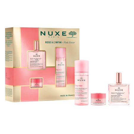 Set Huile Prodigieuse Florale + Very Rose Bálsamo  Labios + Very Rose Agua Micelar