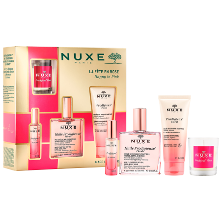 Set Prodigieuse Florale  Huile  + Gel de ducha  + Parfum  +  Vela