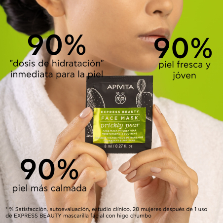 Express Beauty Mascarilla Facial Hidratante y Calmante con Higo Chumbo 2x8 ml