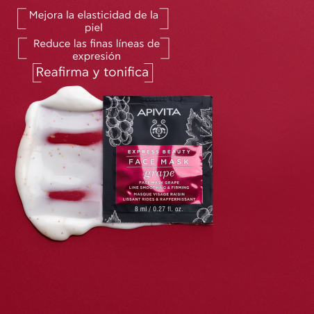 Express Beauty Mascarilla Facial Antiarrugas y Reafirmante con Uva 2x8 ml