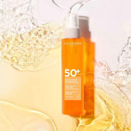 Clarins Bruma Solar Embellecedora Alta Protección SPF 50+ Cuerpo