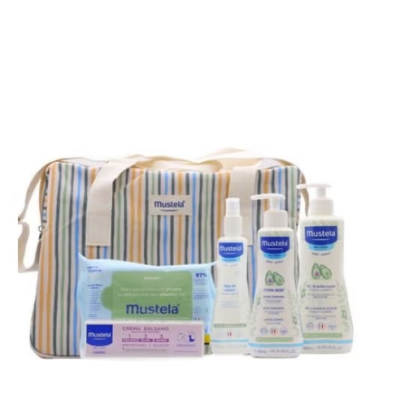 Set Mustela Bolso Little Moments Rayas