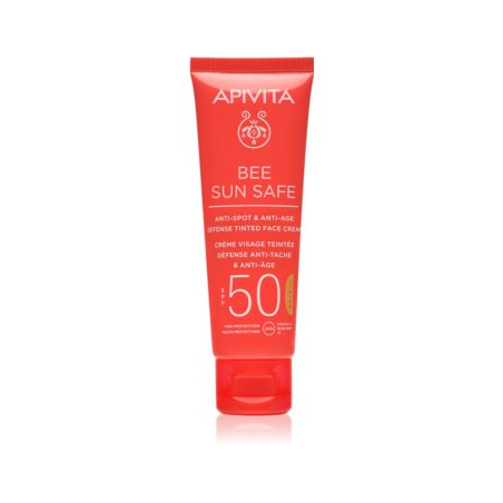 BEE SUN SAFE CREMA ANTIEDAD & ANTIMANCHAS SPF50 CON COLOR 50ML